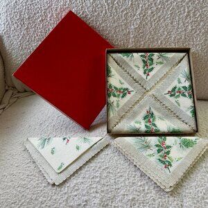Vintage Christmas Paper Napkins West Germany